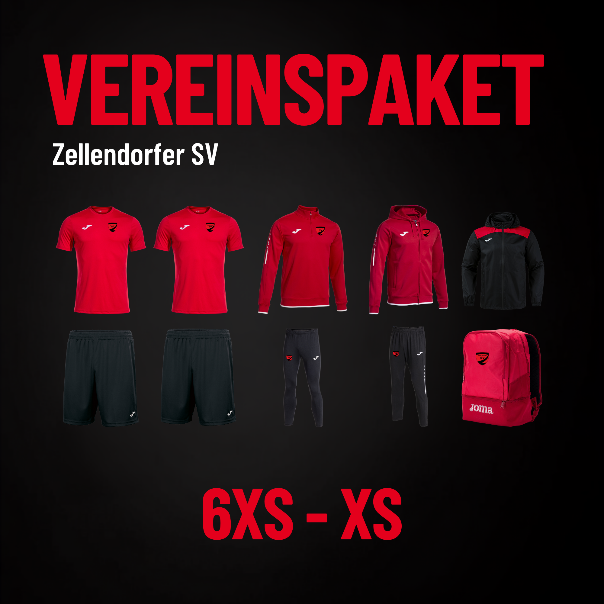 Vereinspaket des Zellendorfer SV (6XS-XS)